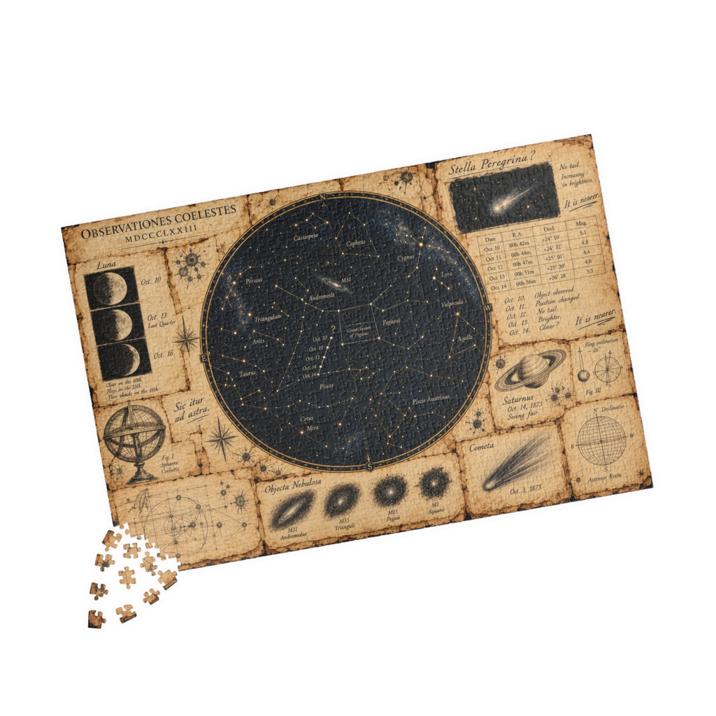 Vintage Celestial Star Map Jigsaw Puzzle | Antique Astronomy & Constellations