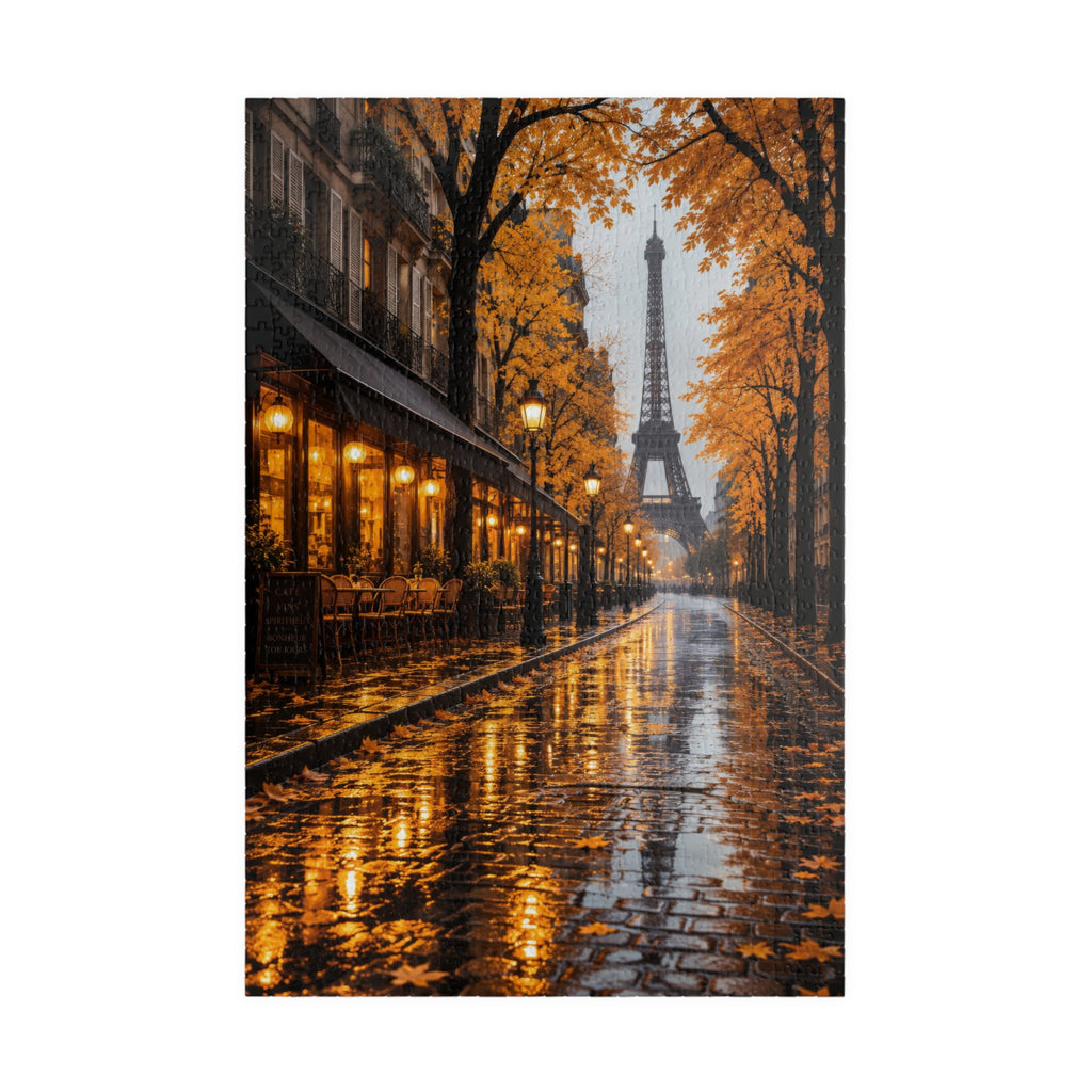 Paris After the Rain | Eiffel Tower Autumn Street Jigsaw Puzzle | 1,014 Pieces