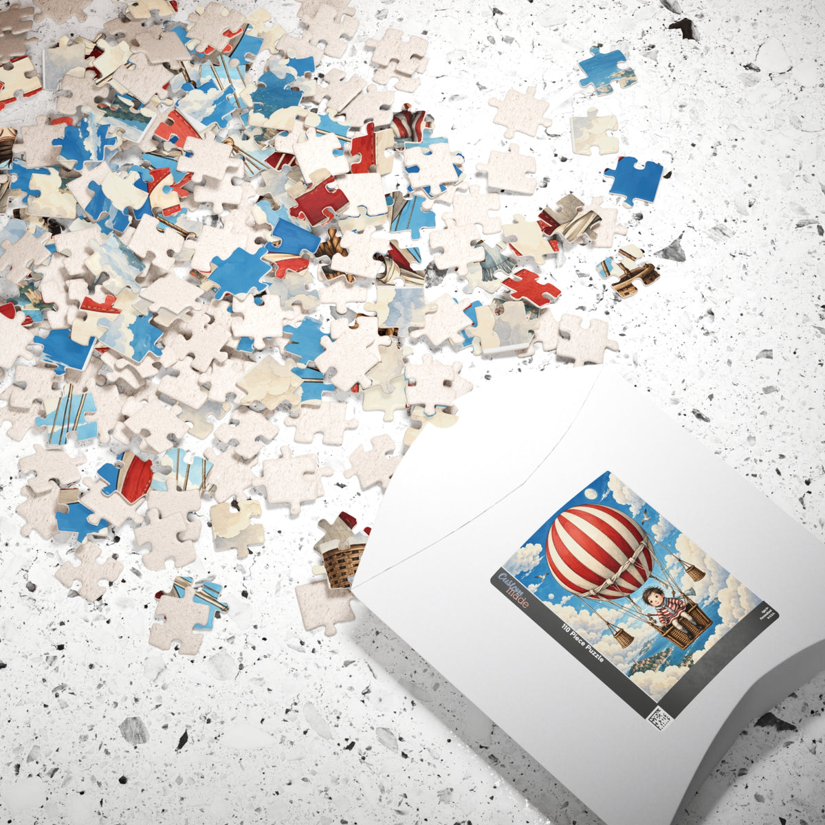Hot Air Balloon Kids Puzzle — Vintage-Style 110/252-Piece Jigsaw