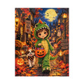 Halloween Kids Puzzle — Child in Dinosaur Costume Trick-or-Treating (252 pcs)