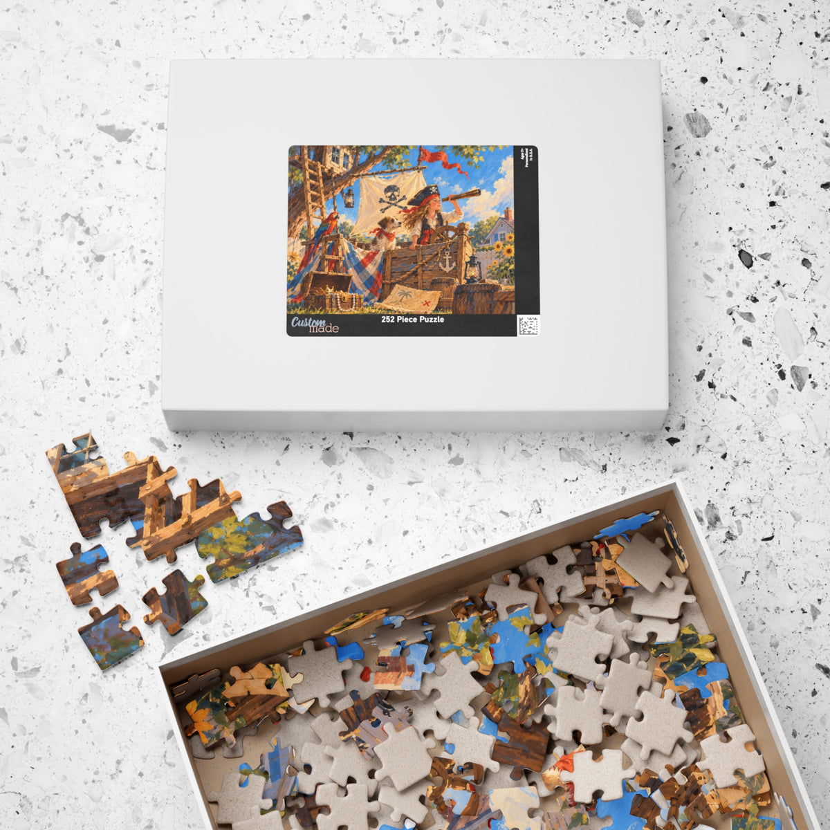 Backyard Pirate Adventure Jigsaw Puzzle | Kids Pirate Puzzle | 252 Pieces