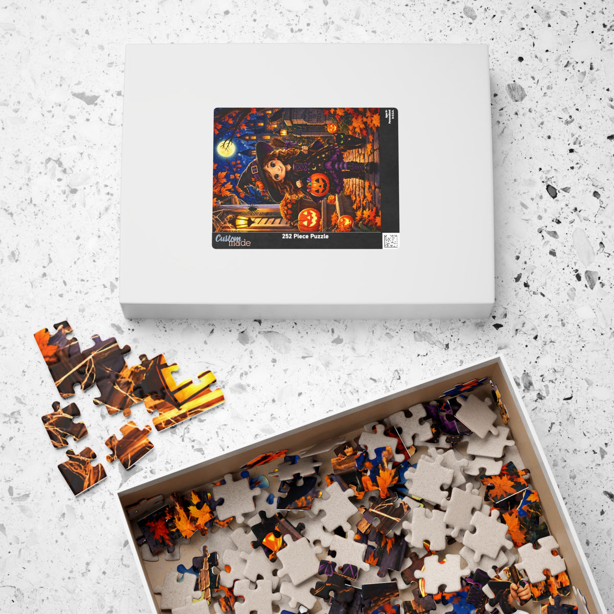 Halloween Witch Girl Puzzle — Cute Trick-or-Treat 520-Piece Jigsaw