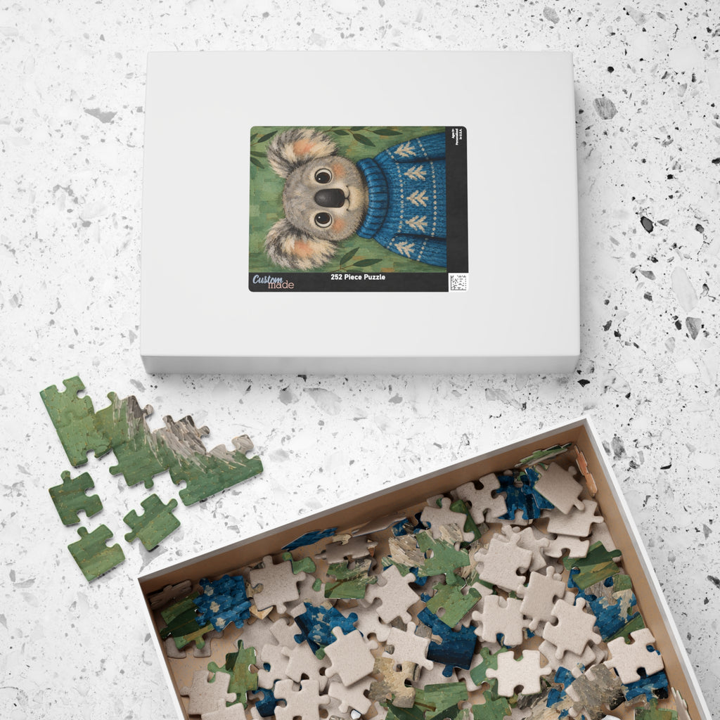 Koala in a Blue Sweater Kids Puzzle | The Cozy Critter Club | 252 Pieces