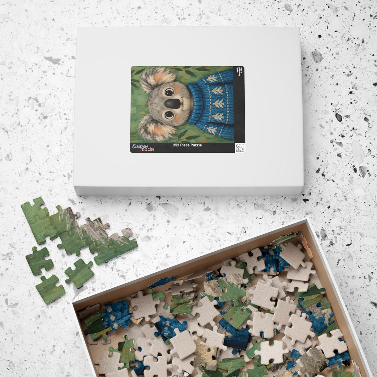 Koala in a Blue Sweater Kids Puzzle | The Cozy Critter Club | 252 Pieces