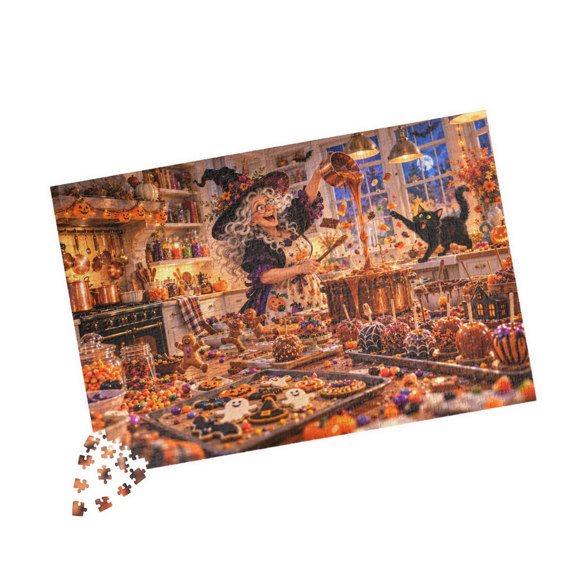 Midnight Candy Making Halloween Witch Puzzle