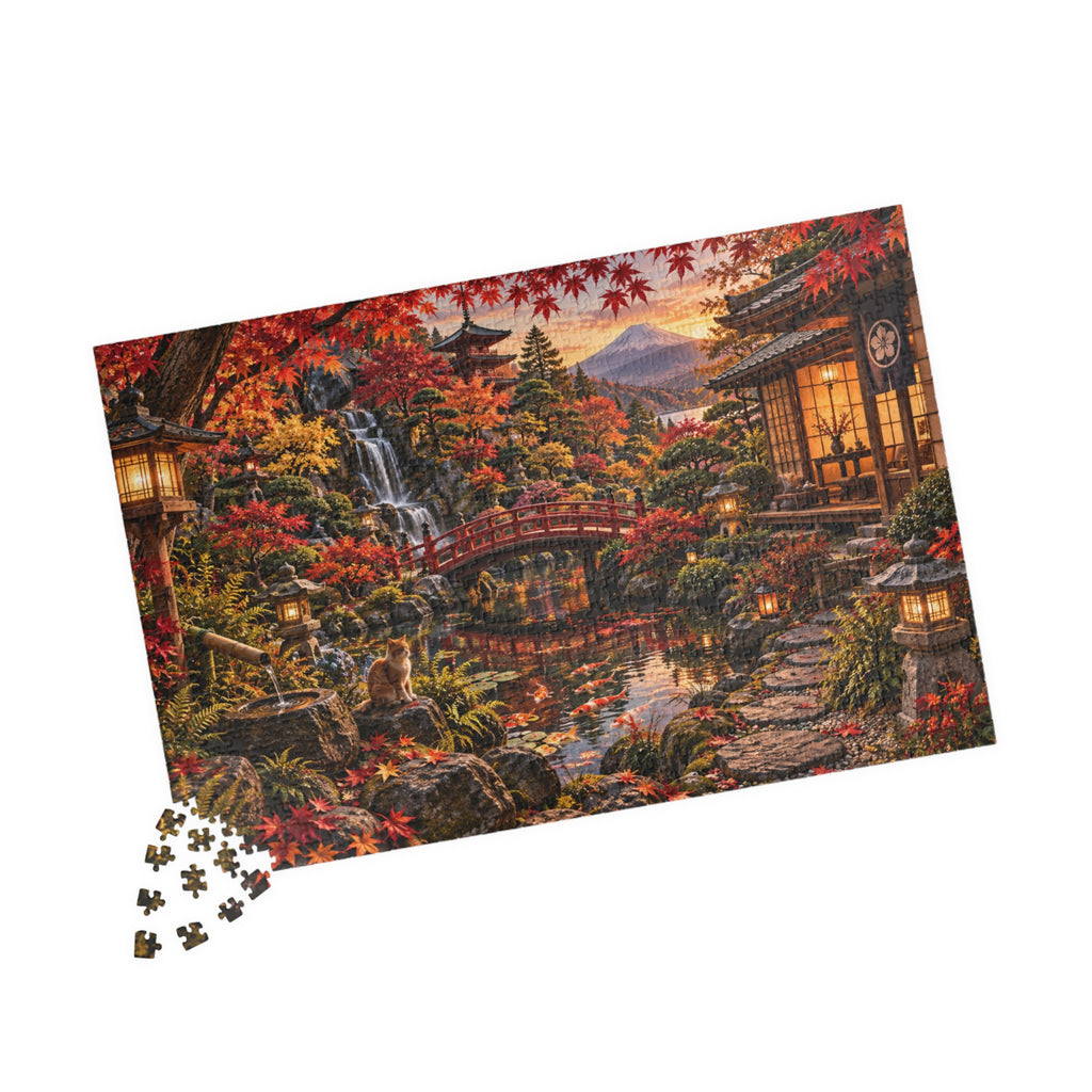 Japanese Garden Autumn Puzzle — Scenic 1014-Piece Jigsaw
