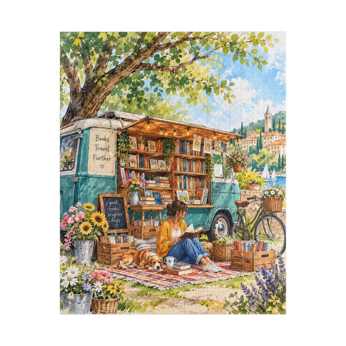 Bookshop on Wheels Jigsaw Puzzle | 520 Pieces