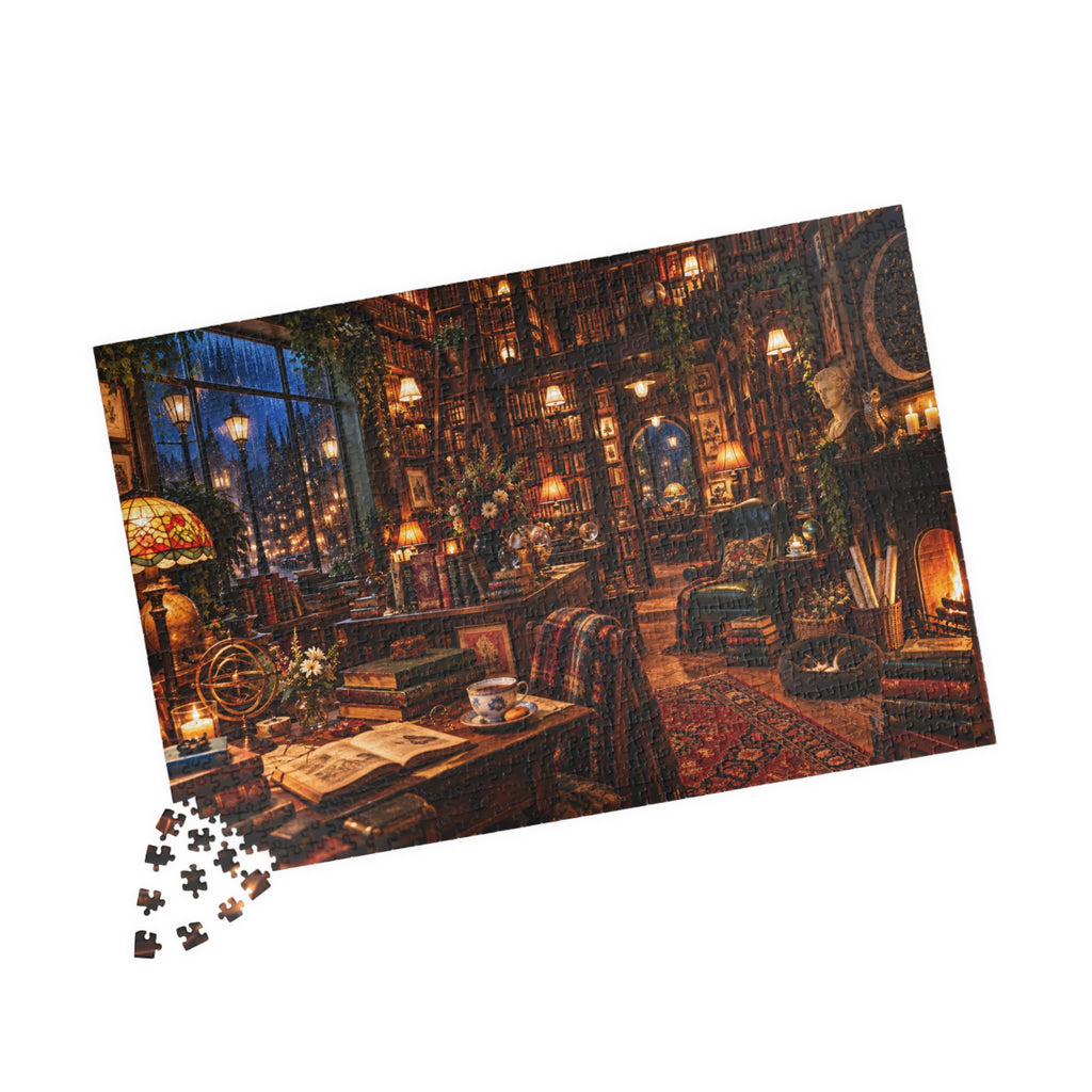 Cozy Vintage Library Puzzle — 1000 Piece Jigsaw for Book Lovers