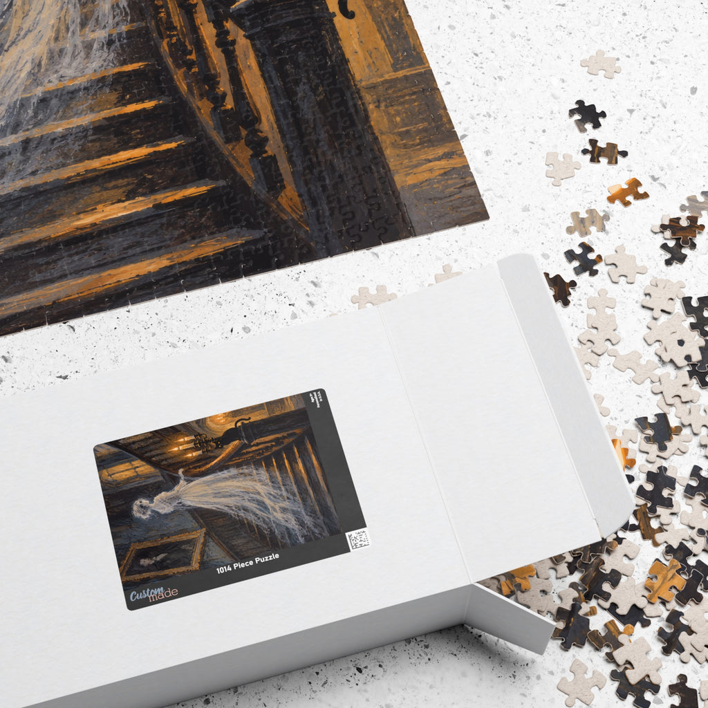 The Ghost on the Staircase Jigsaw Puzzle | Gothic Halloween Puzzle | 1014 Pieces