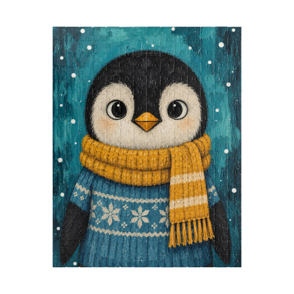 Penguin in a Cozy Sweater Kids Puzzle | The Cozy Critter Club | 252 Pieces