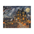 The Haunted House on the Hill Jigsaw Puzzle | Vintage Halloween Puzzle | 520 or 1014 Pieces