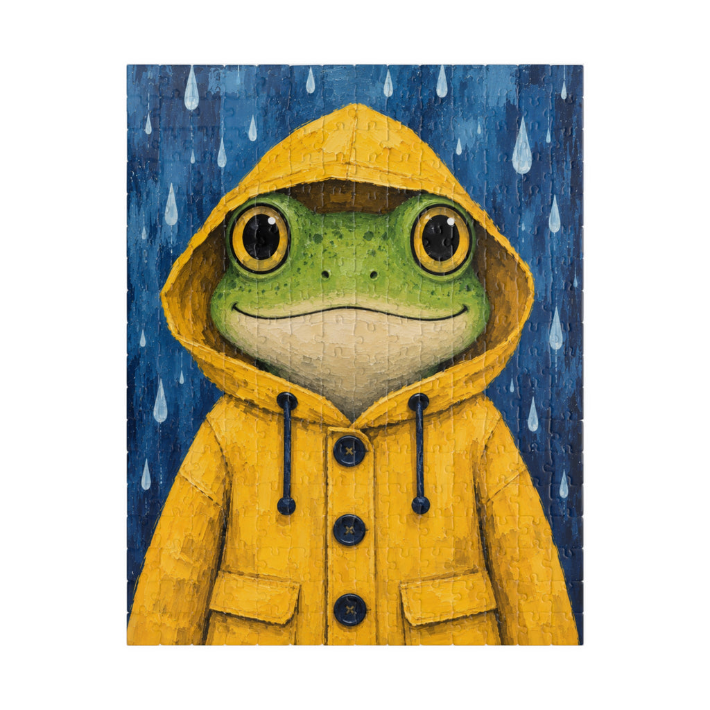 Frog in a Yellow Raincoat Kids Puzzle | The Cozy Critter Club | 252 Pieces
