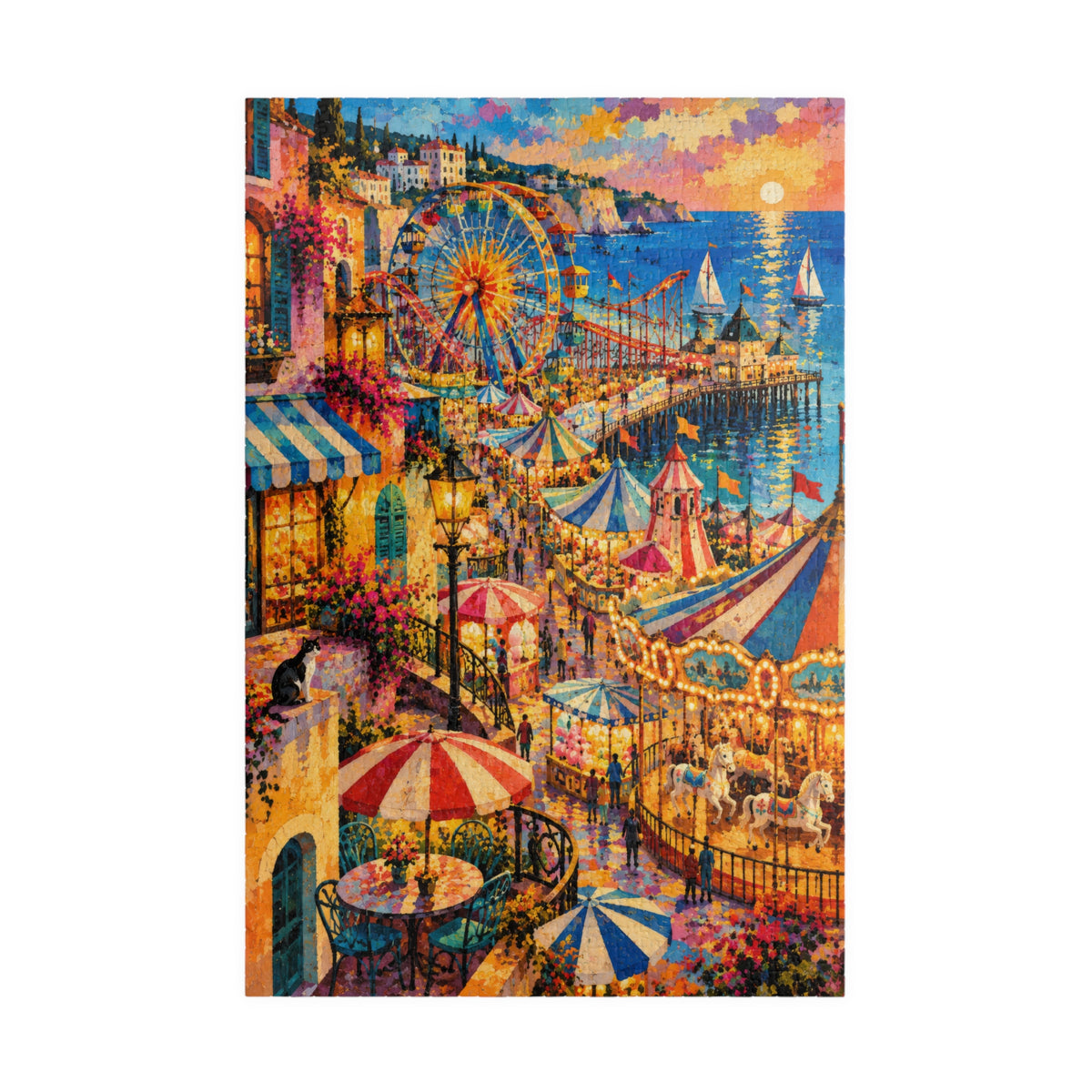 Sunset at the Seaside Carnival – 1,014-Piece Jigsaw Puzzle