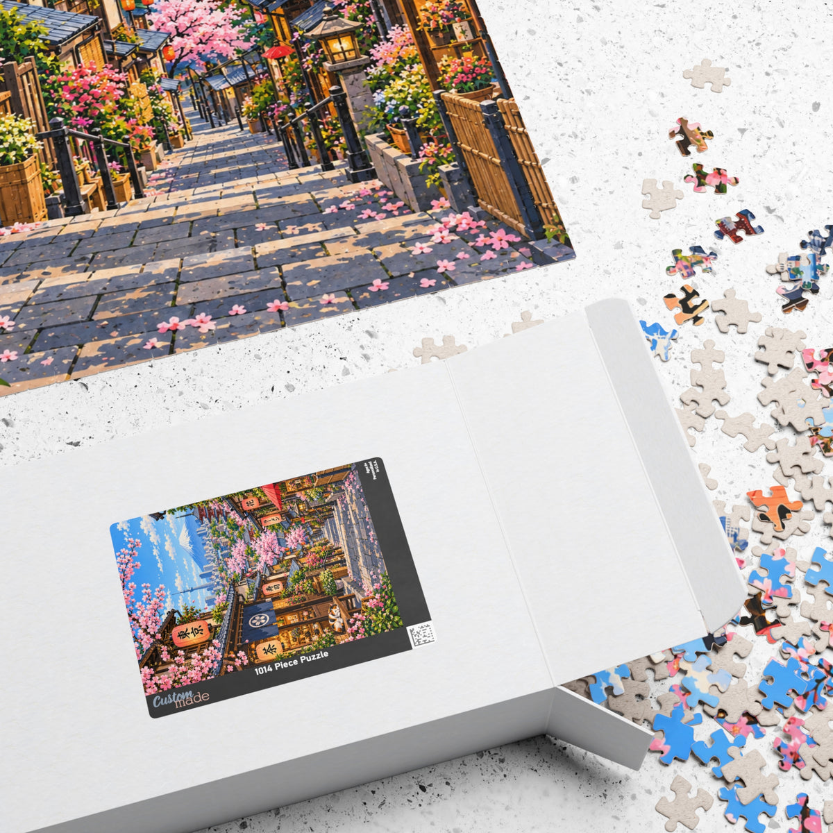 Tokyo in Bloom | Cherry Blossom Street Jigsaw Puzzle