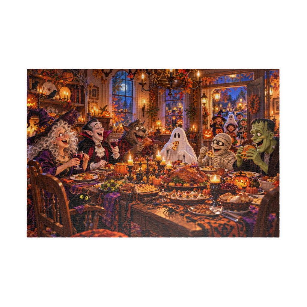 Midnight Monster Dinner Party Halloween Puzzle
