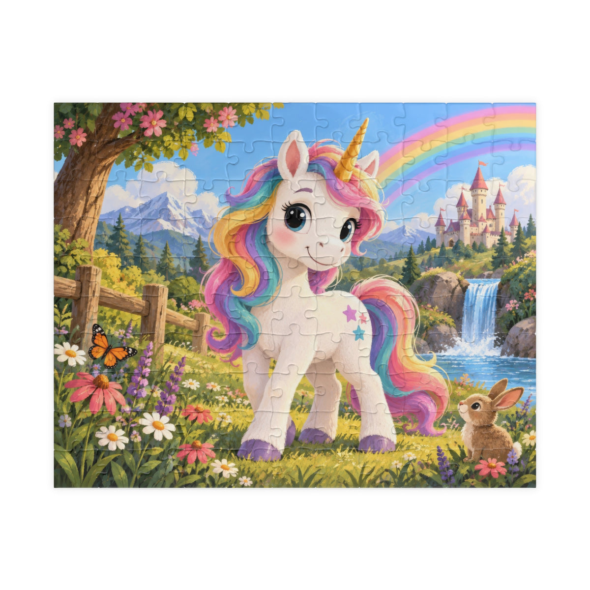 Rainbow Unicorn Adventure Kids Puzzle | Ages 3–5 | 110 Pieces