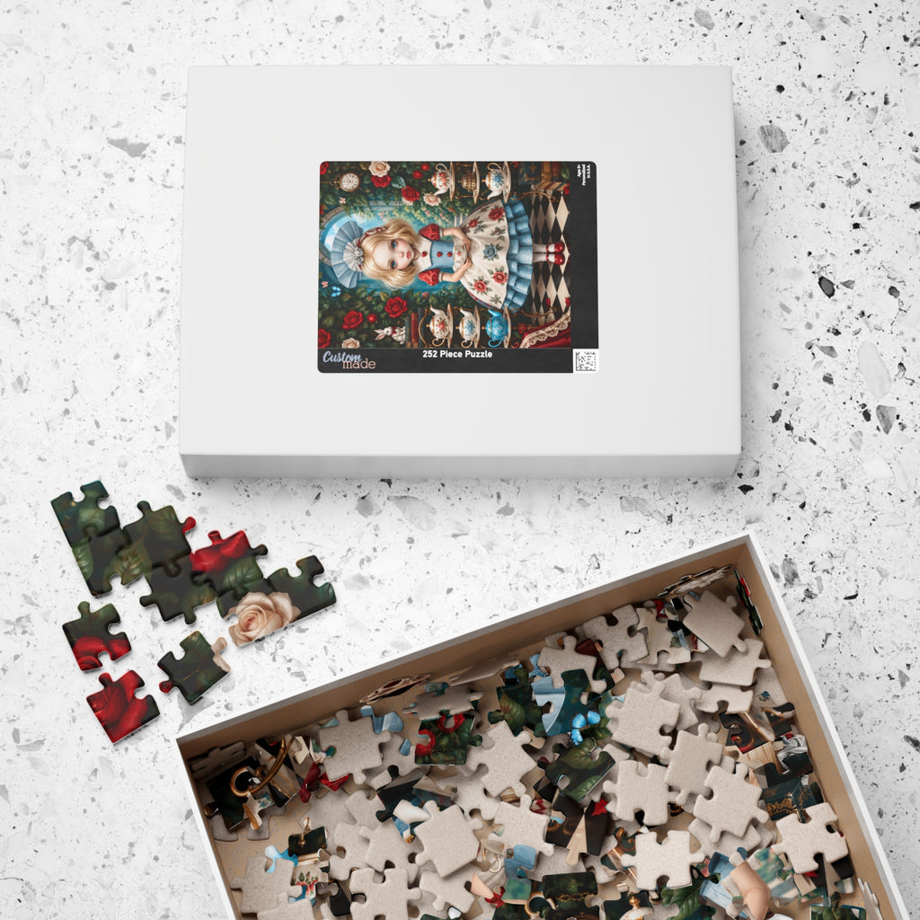Alice's Enchanted Tea Party Puzzle | Whimsical Wonderland Jigsaw | 252 Pieces
