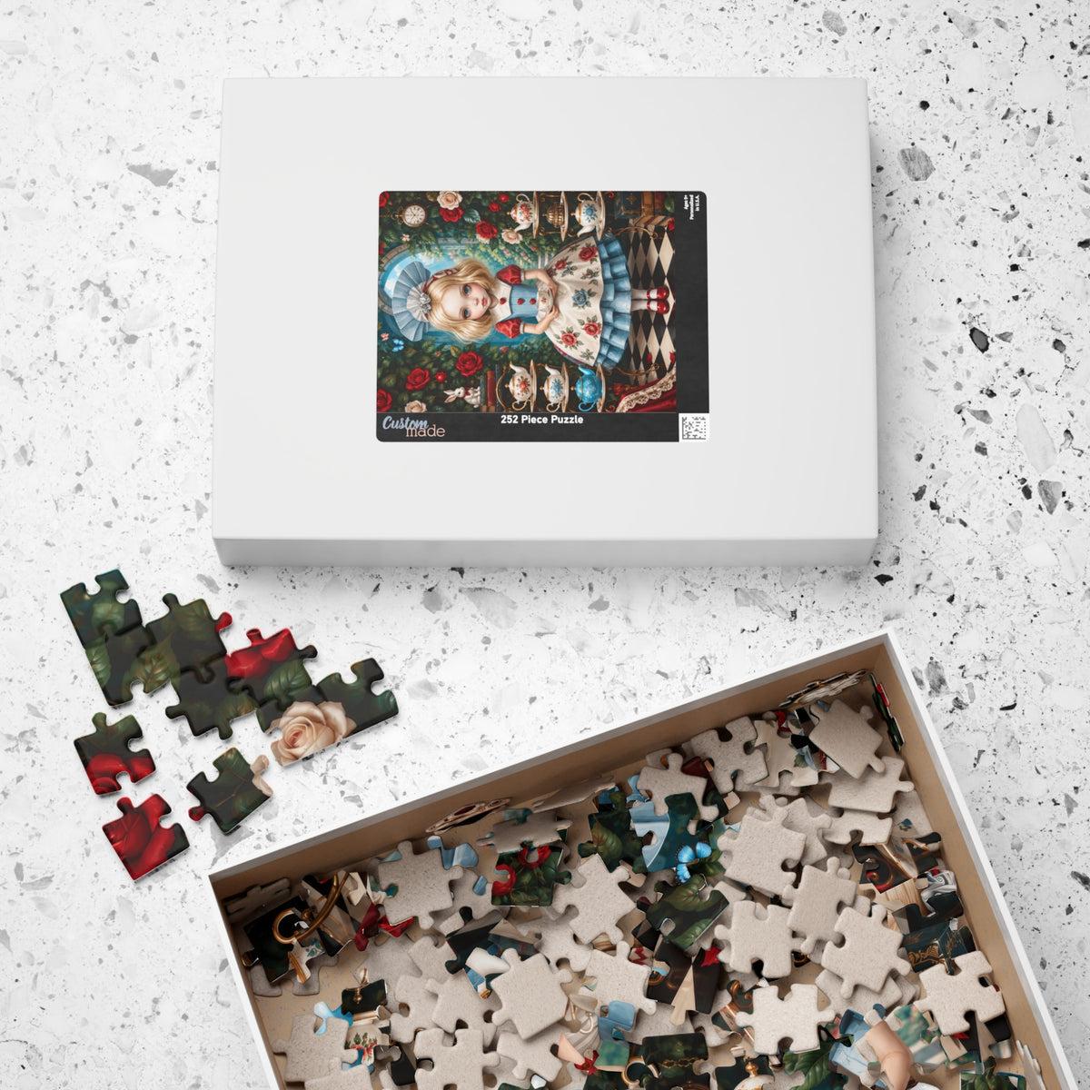 Alice's Enchanted Tea Party Puzzle | Whimsical Wonderland Jigsaw | 252 Pieces