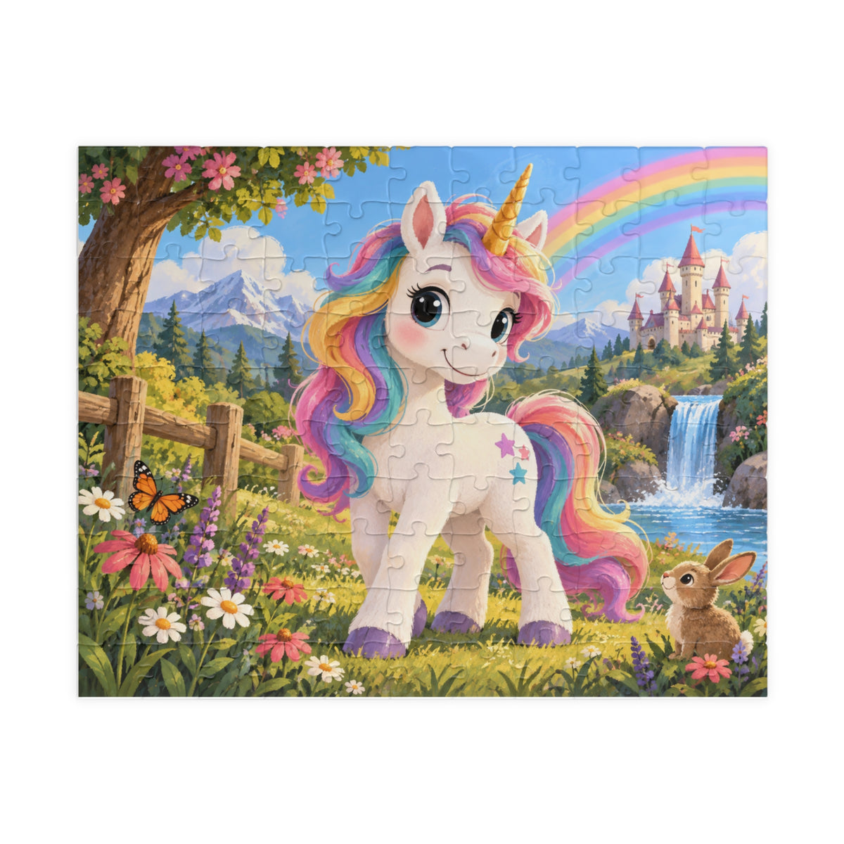 Rainbow Unicorn Adventure Kids Puzzle | Ages 3–5 | 110 Pieces
