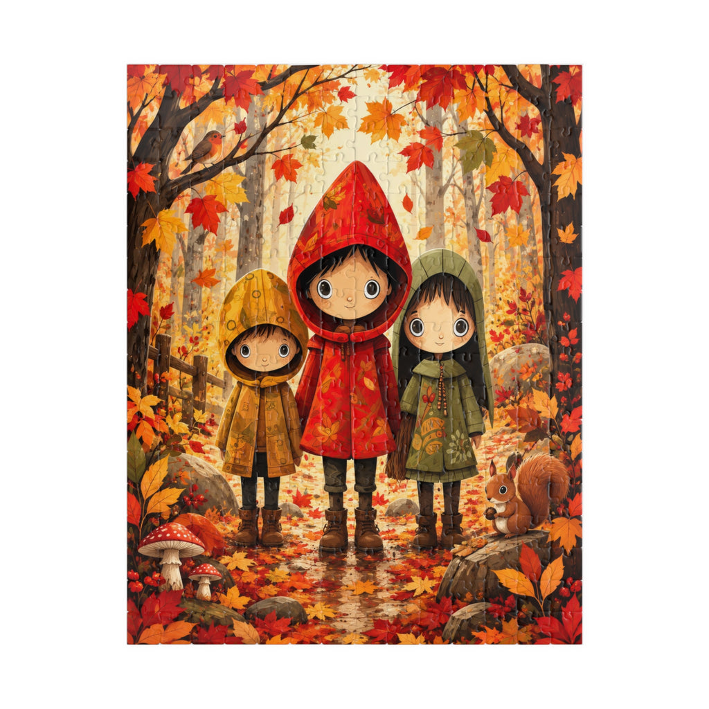 Autumn Woodland Friends Puzzle | Enchanted Fall Forest Jigsaw | 252 Pieces