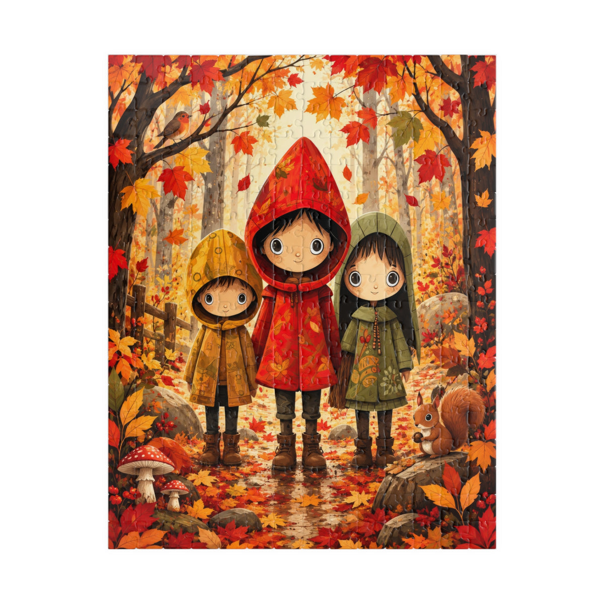Autumn Woodland Friends Puzzle | Enchanted Fall Forest Jigsaw | 252 Pieces