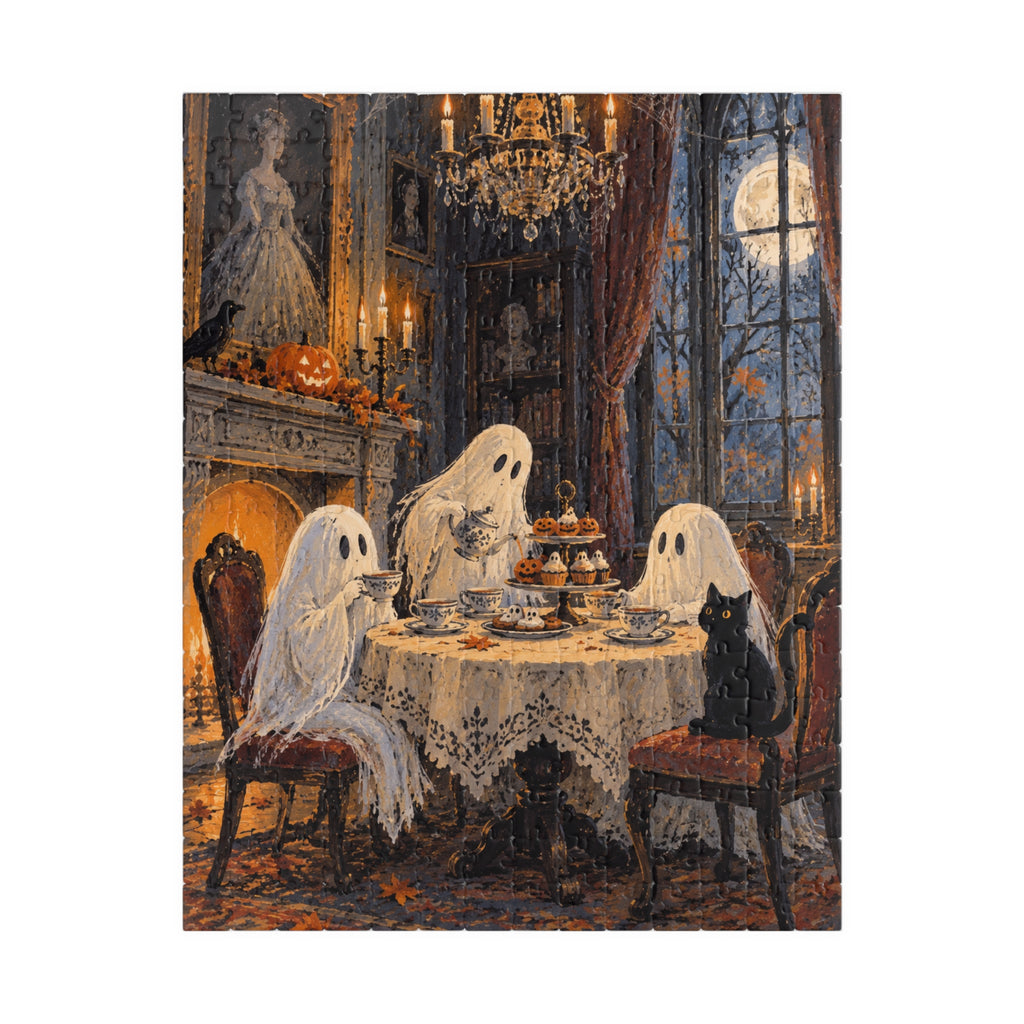 Ghostly Tea Party Jigsaw Puzzle | Kids Halloween Puzzle | 252 Pieces