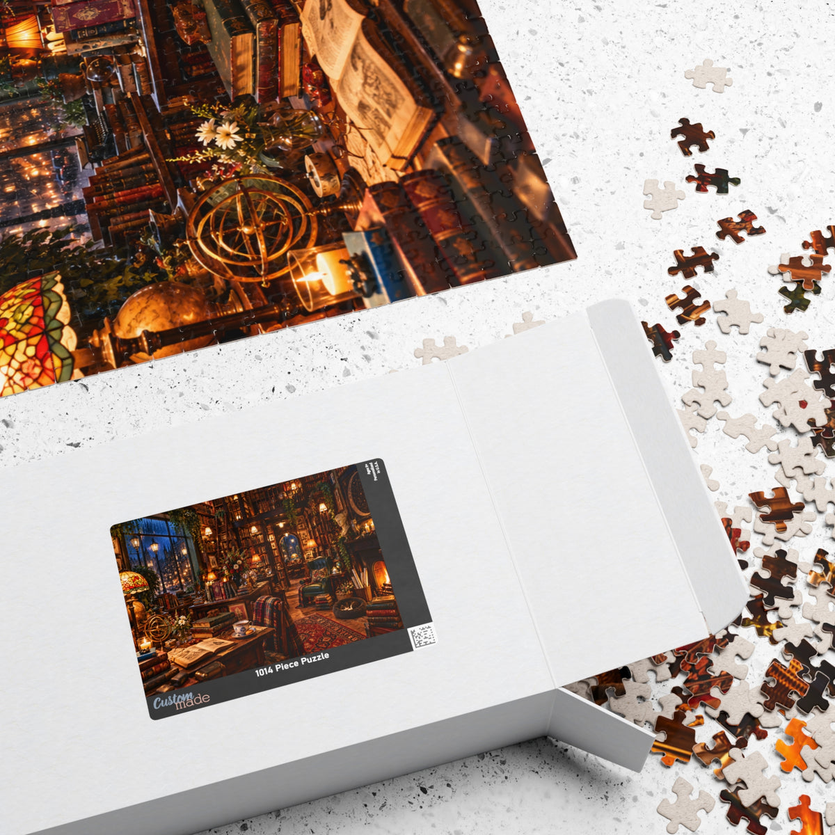 Cozy Vintage Library Jigsaw Puzzle — 1000-Piece Warm Reading Room Scene