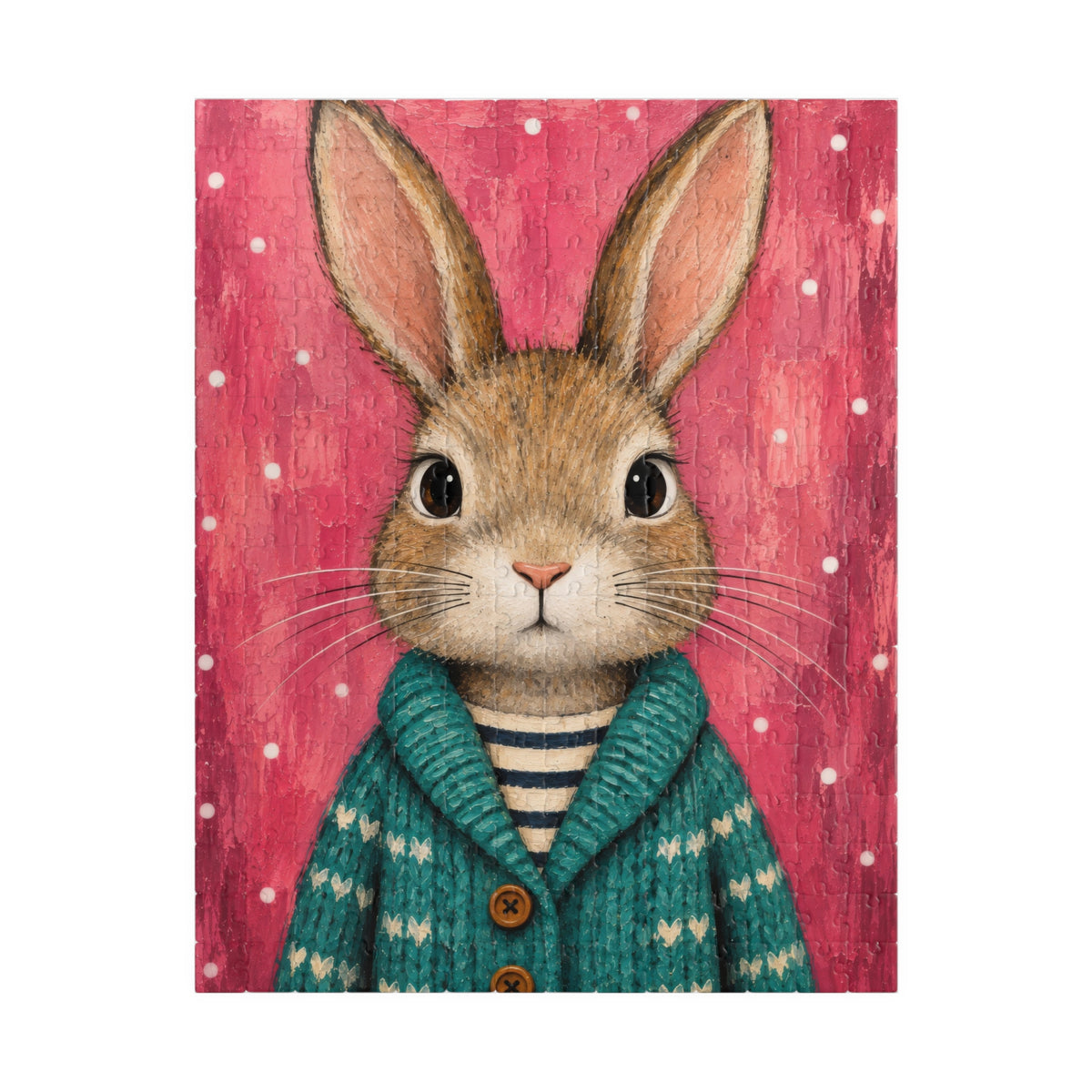 Bunny in a Cozy Sweater Kids Puzzle | The Cozy Critter Club | 252 Pieces