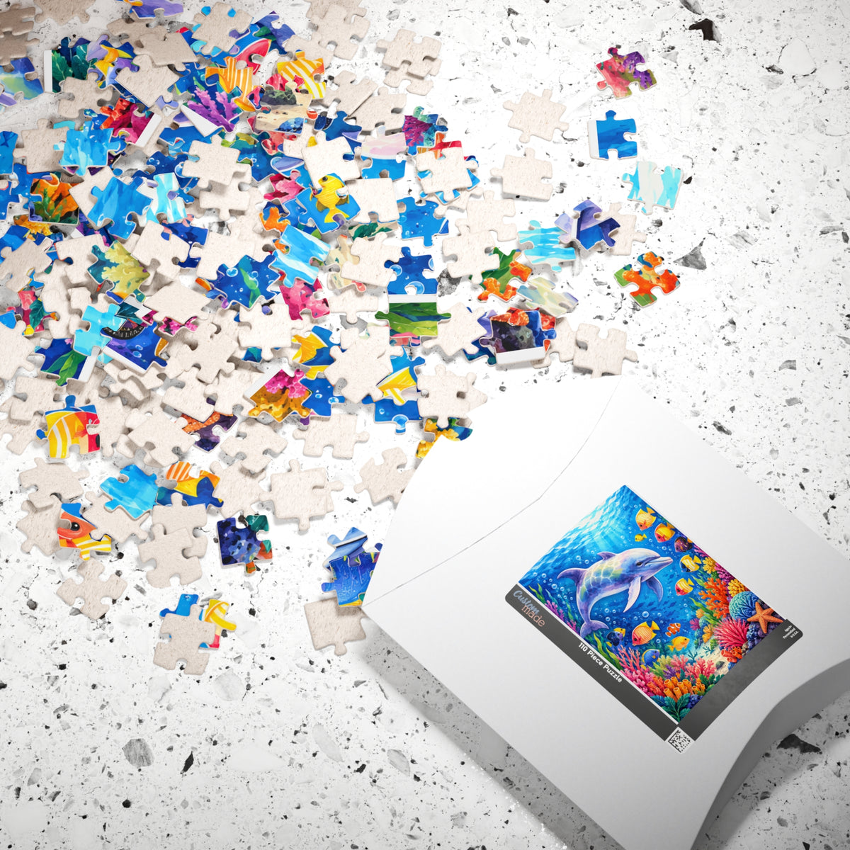 Dolphin Reef Jigsaw Puzzle — Colorful Underwater Sea Life Puzzle (110/252 pcs)