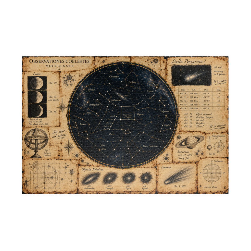 Vintage Celestial Star Map Jigsaw Puzzle | Antique Astronomy & Constellations