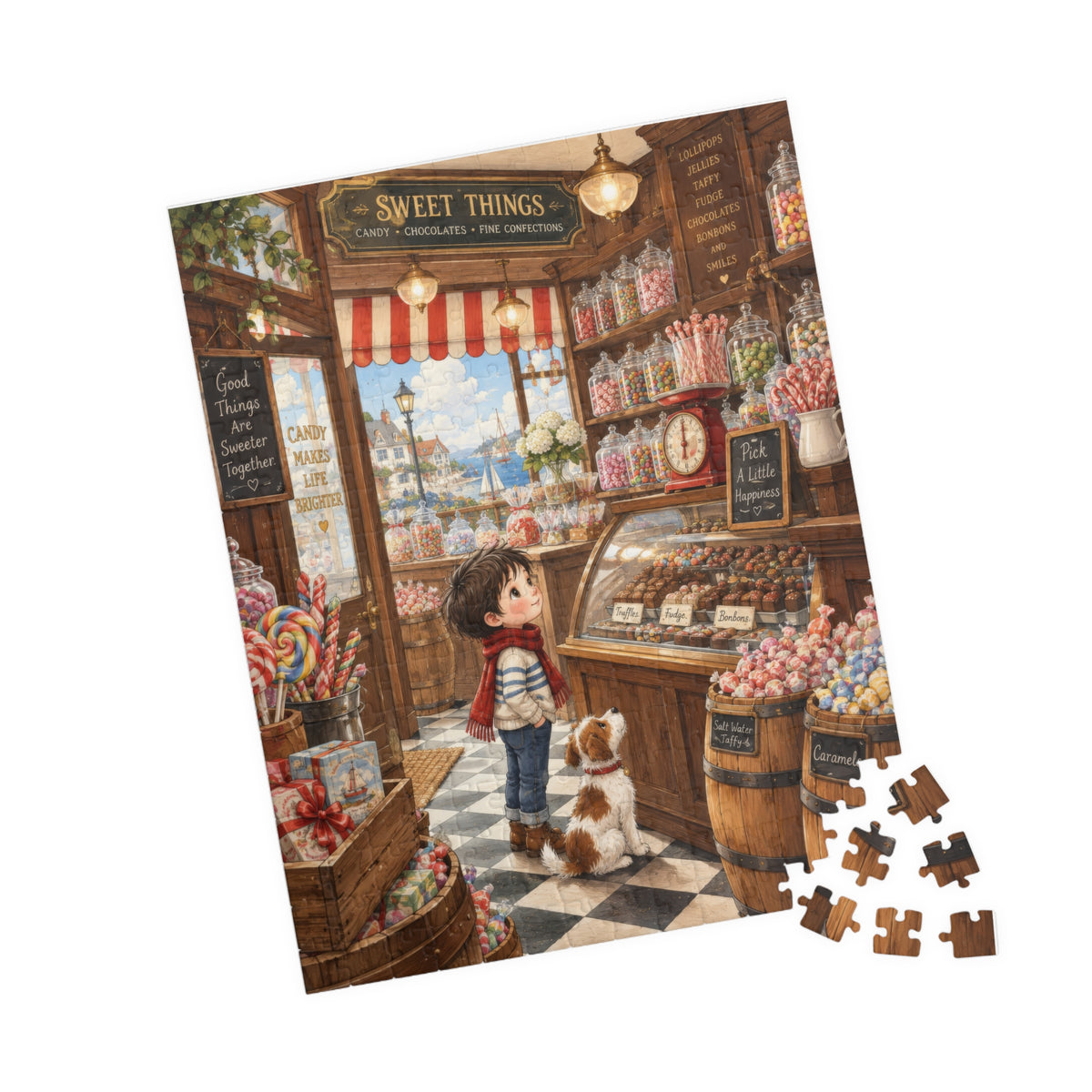 The Little Sweet Shop | Candy Store Jigsaw Puzzle for Kids Ages 6–9 | 252 Pieces
