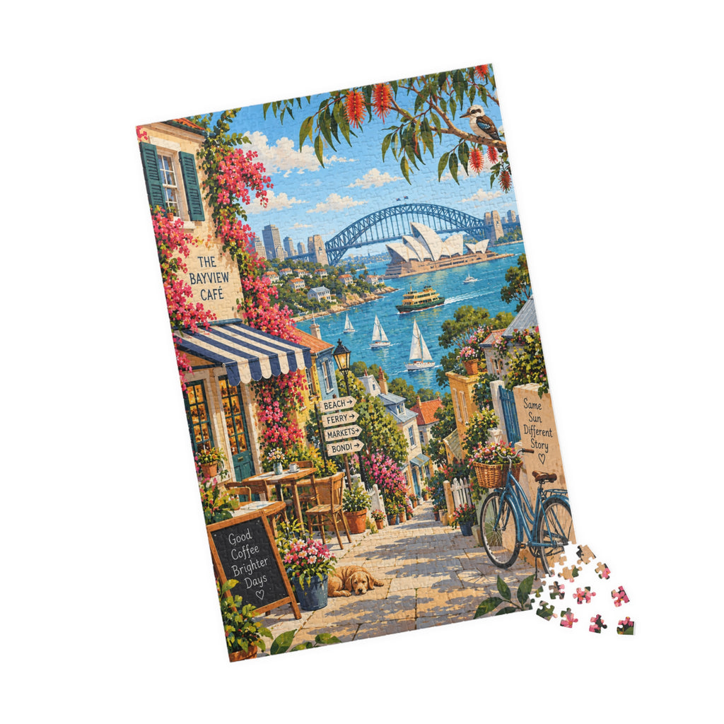 Sydney Harbour Café | Colourful Australia Jigsaw Puzzle