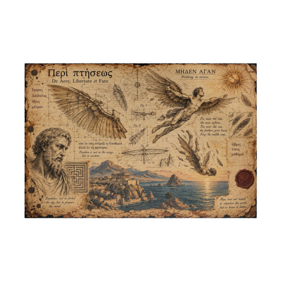 The Lost Page of Icarus | Vintage Greek Mythology Jigsaw Puzzle