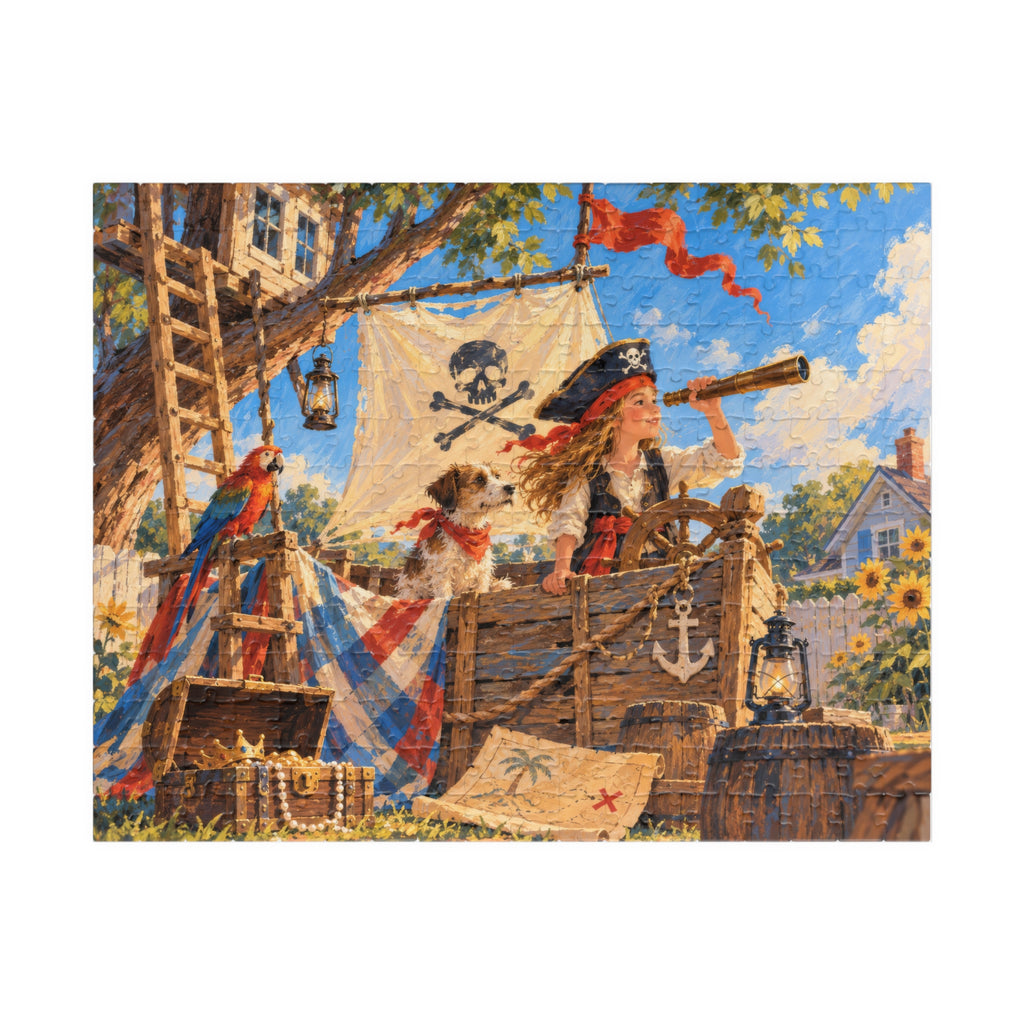 Backyard Pirate Adventure Jigsaw Puzzle | Kids Pirate Puzzle | 252 Pieces