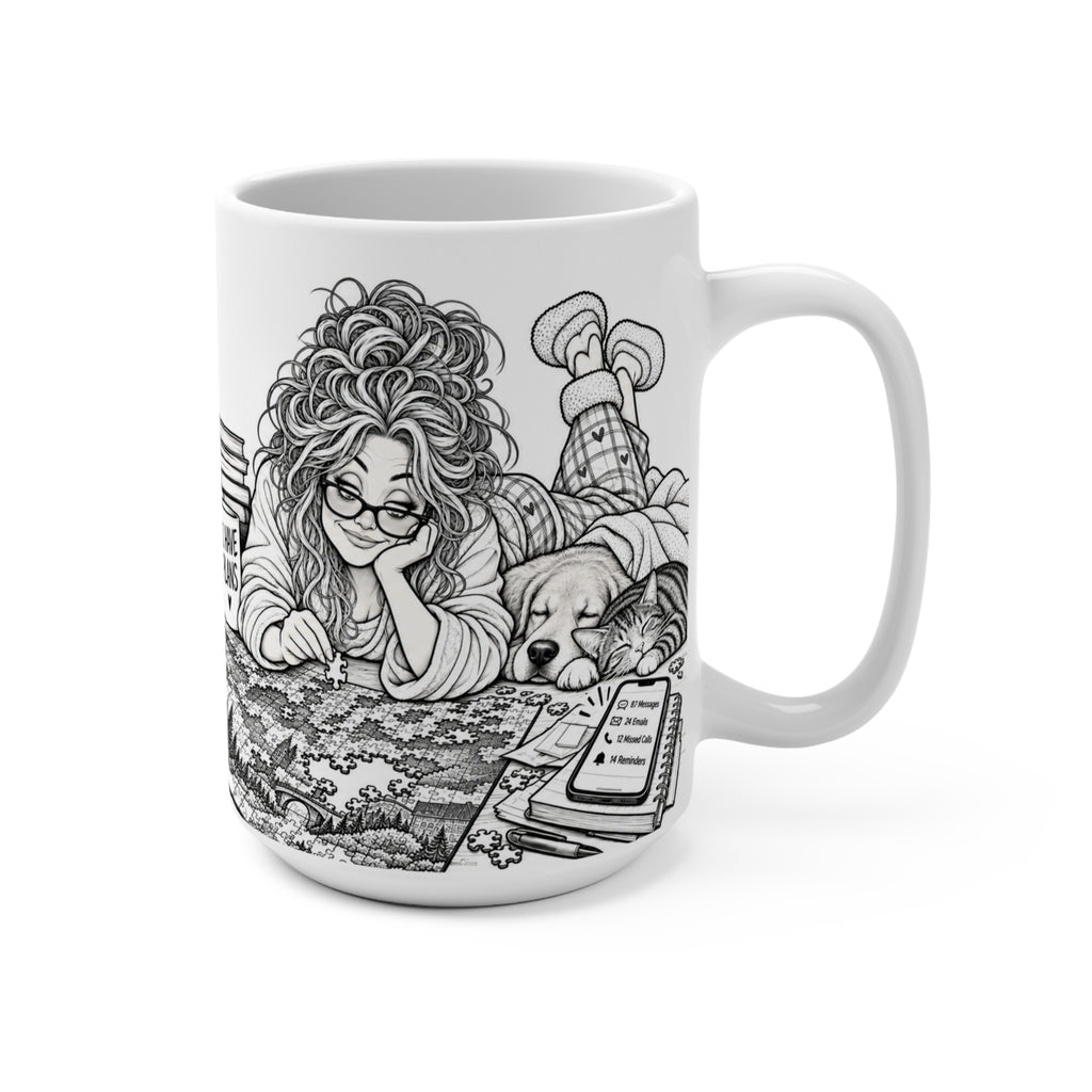 I Have Plans Mug – Funny Jigsaw Puzzle Lover Coffee Mug, 15 oz