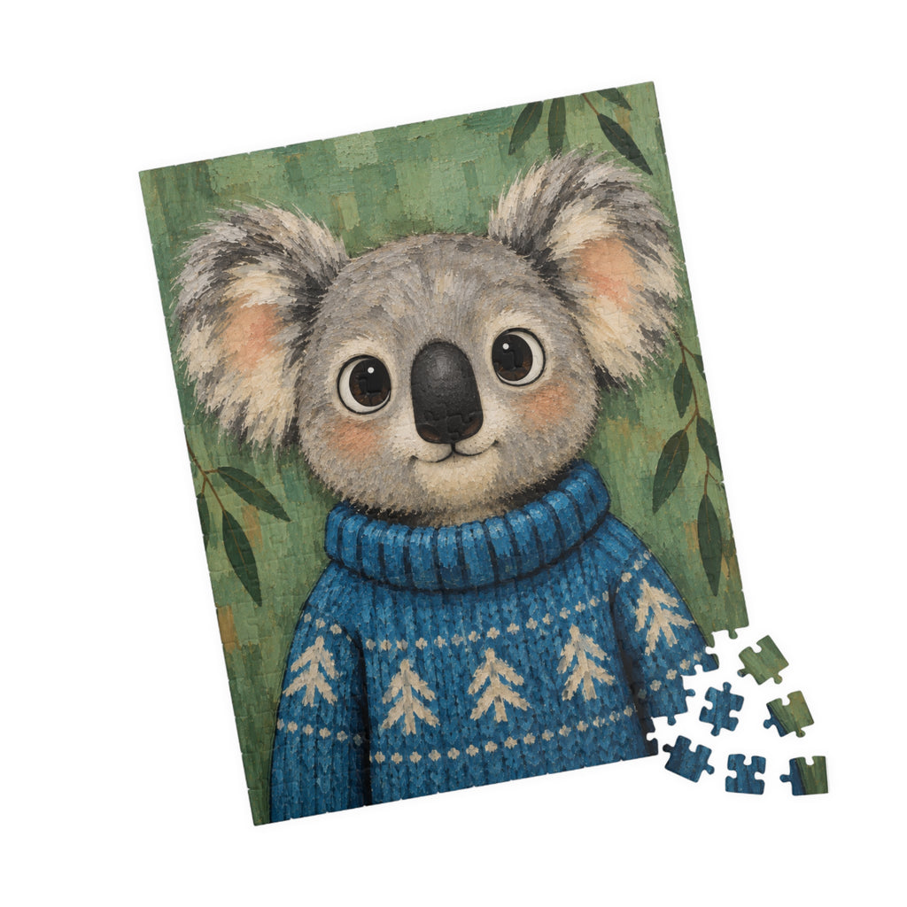 Koala in a Blue Sweater Kids Puzzle | The Cozy Critter Club | 252 Pieces