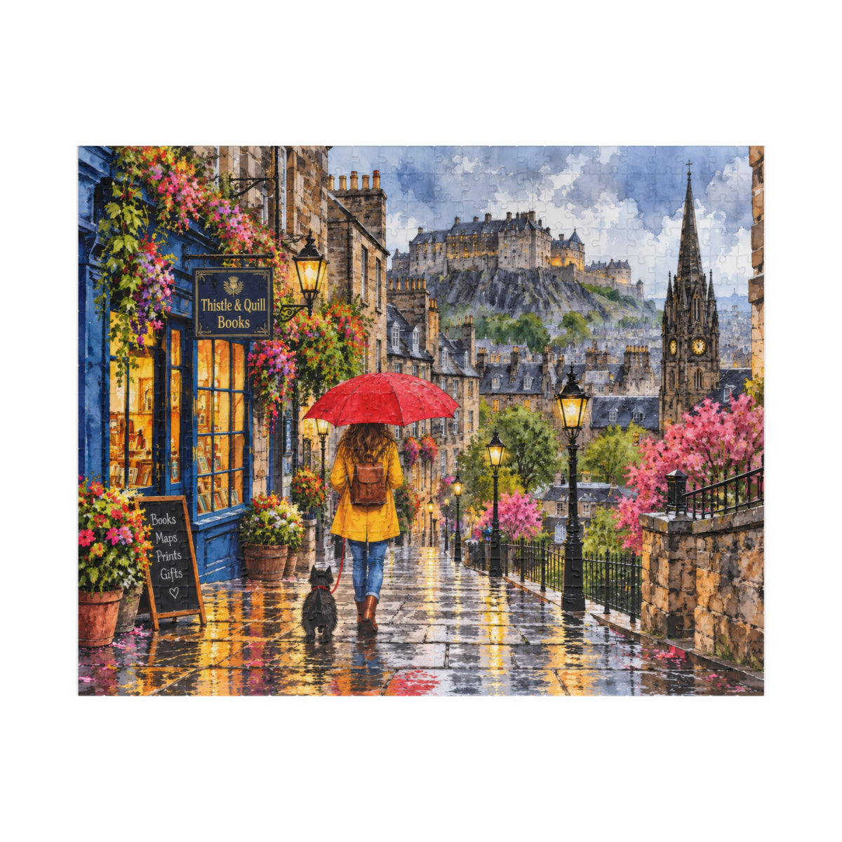 Rainy Day in Edinburgh Jigsaw Puzzle | 520 Pieces
