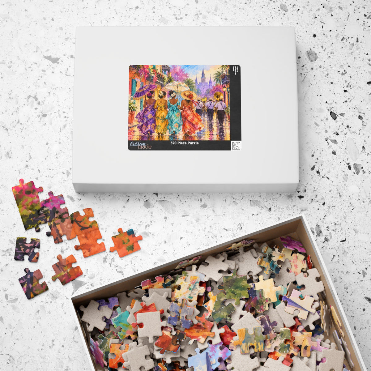 Rainy Day Parade | Colorful 520-Piece Jigsaw Puzzle