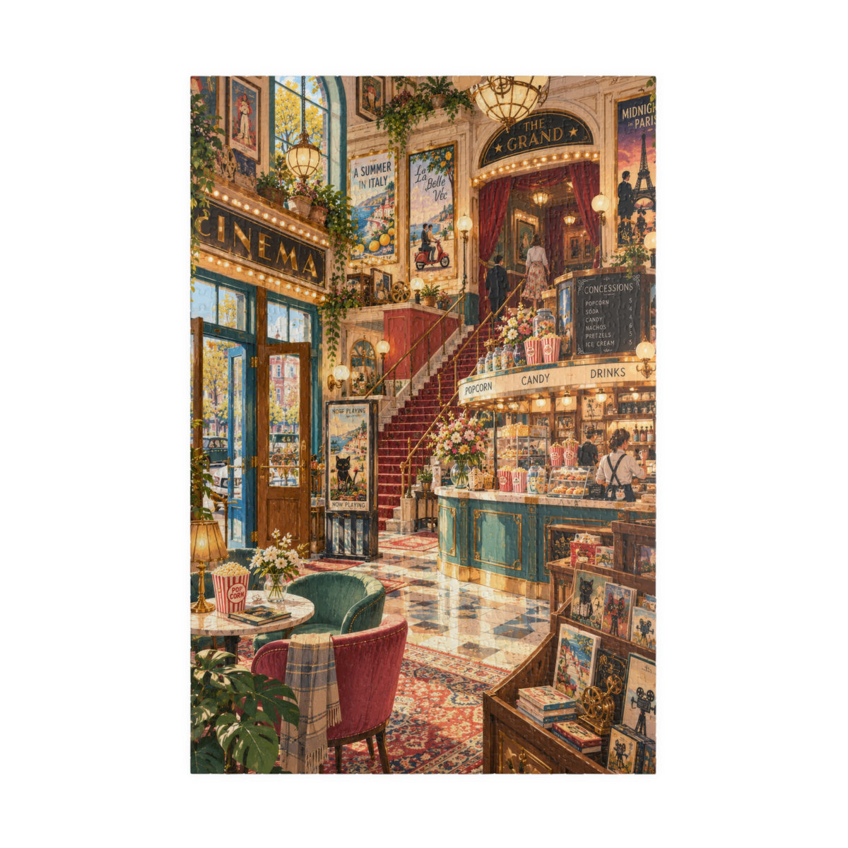 Saturday Matinee | Retro Cinema 1014-Piece Jigsaw Puzzle