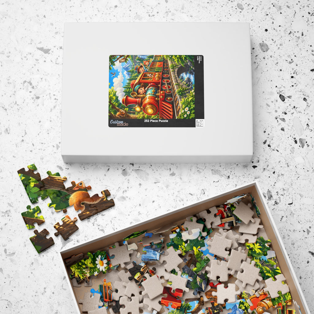 Scenic Vintage Train Kids Puzzle — 110 or 252-Piece Jigsaw