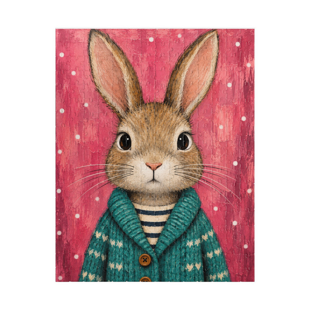 Bunny in a Cozy Sweater Kids Puzzle | The Cozy Critter Club | 252 Pieces