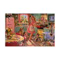 Vintage 1950s Kitchen Family Puzzle — Retro Homemaker Scene (1014 pcs)