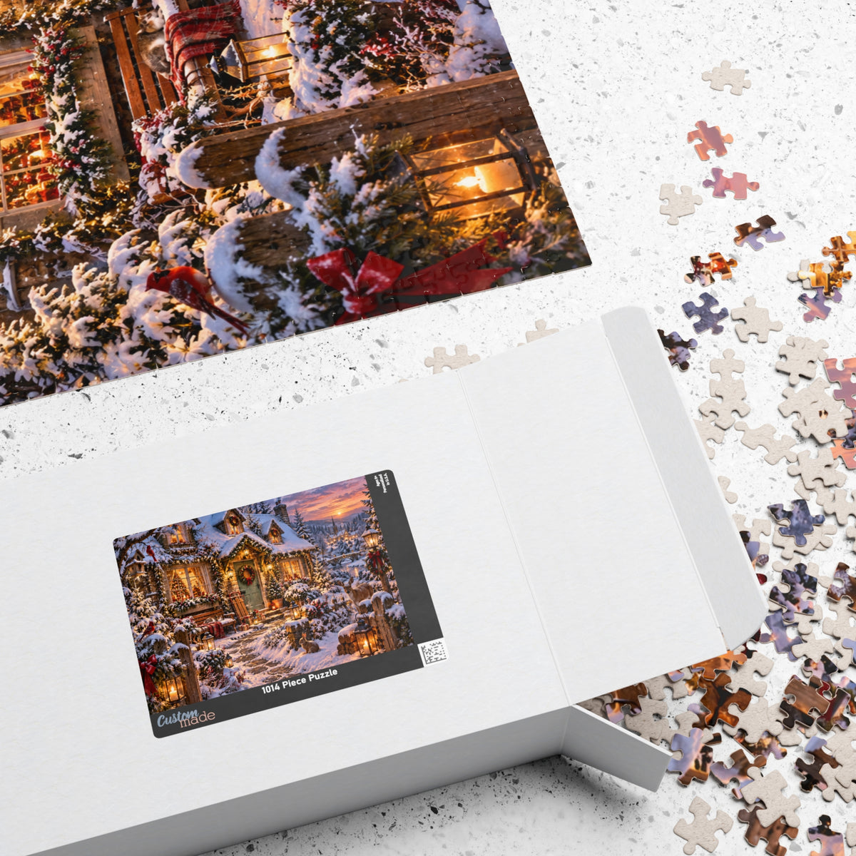Cozy Snowy Cottage Christmas Puzzle — 1014-Piece Holiday Jigsaw