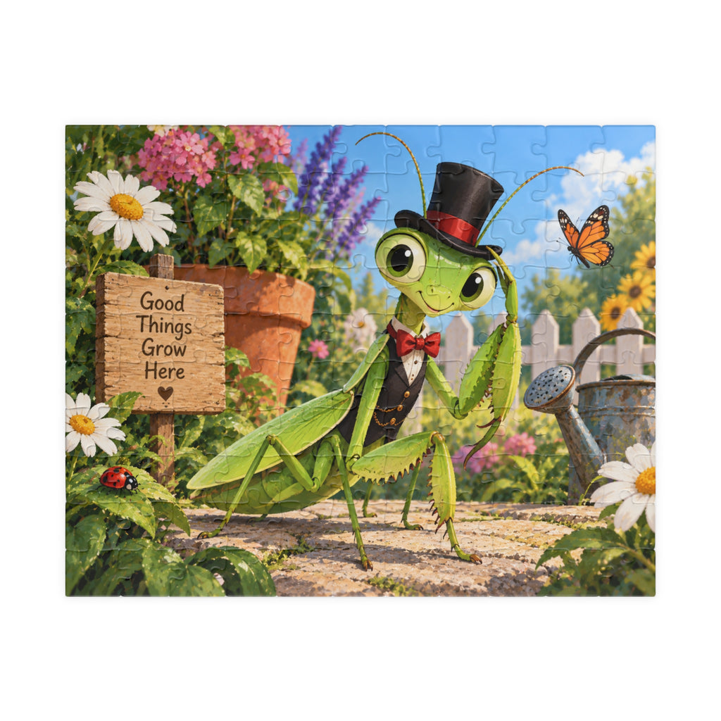 Praying Mantis in a Top Hat Kids Puzzle | Ages 3–5 | 110 Pieces