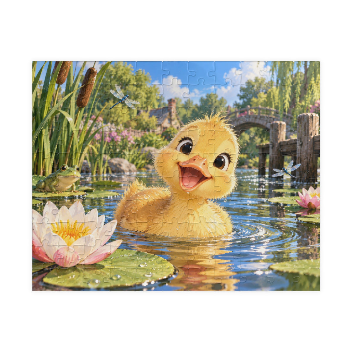 Cute Duckling Pond Jigsaw Puzzle — Kids & Family 110–1014 Piece Puzzles