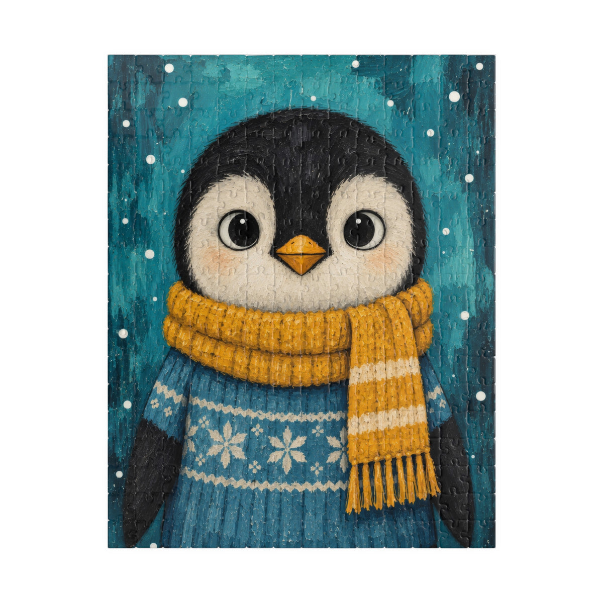 Penguin in a Cozy Sweater Kids Puzzle | The Cozy Critter Club | 252 Pieces