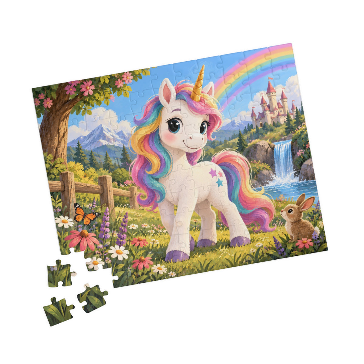 Rainbow Unicorn Adventure Kids Puzzle | Ages 3–5 | 110 Pieces