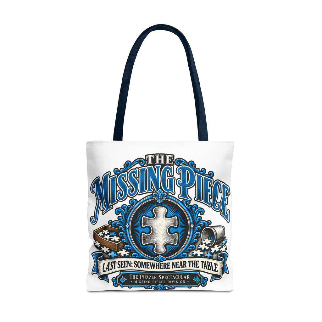 The Missing Piece Puzzle Tote Bag | Large Puzzle Carrying Bag