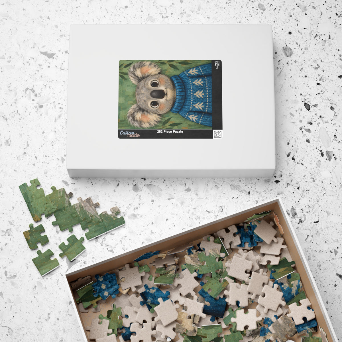 Koala in a Blue Sweater Kids Puzzle | The Cozy Critter Club | 252 Pieces