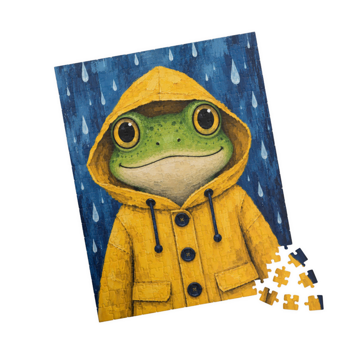 Frog in a Yellow Raincoat Kids Puzzle | The Cozy Critter Club | 252 Pieces